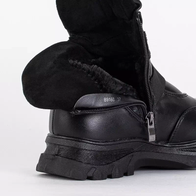 OUTLET Черные детские сапоги с высоким язычком Delgito - Обувь