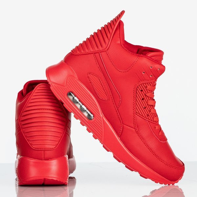 Red women's high-top sneakers Verna - Footwear 1