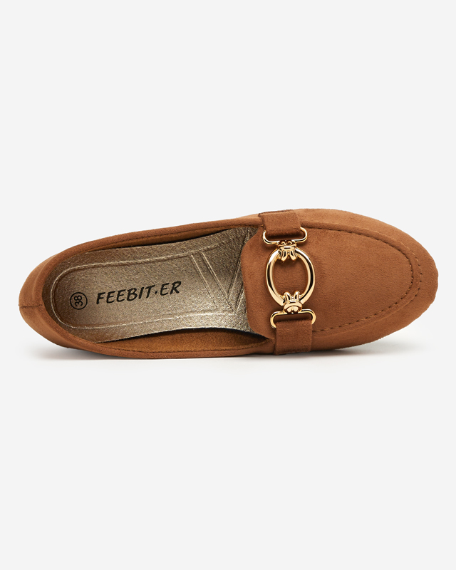 Camel eco-suede loafers Brussi - Footwear