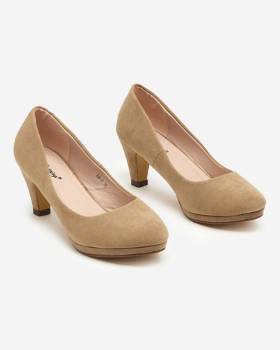 Women's Troerqa khaki stiletto pumps - Footwear