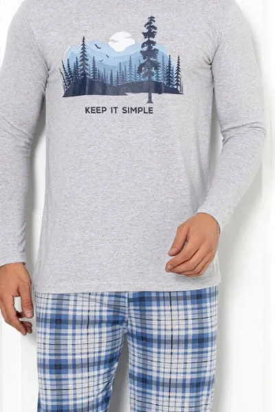 Royalfashion Men's cotton pajama in plaid