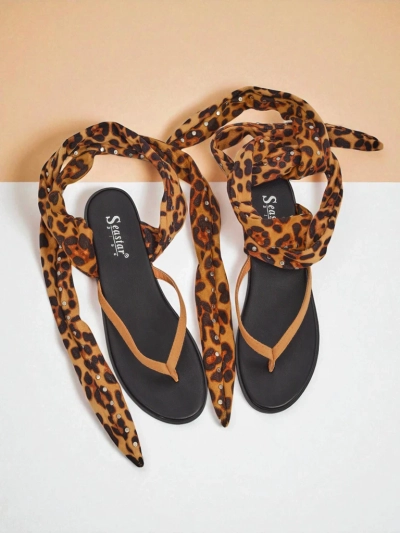 Royalfashion Sieviešu iešļūcenes ar dekoratīvu siksniņu Safari Sweet