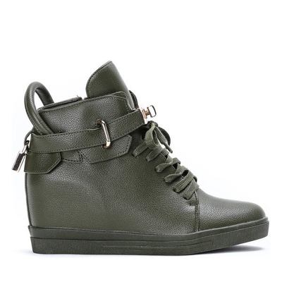 Green sneakers with an indoor wedge Sinnea - Footwear