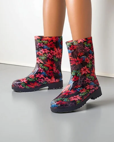 Royalfashion Flowered women's galoshes Olemm