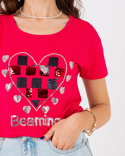 Fuksijas Sieviešu T-krekls ar apdruku - Apģērbs