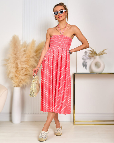 Royalfashion Sieviešu kleita ar punktiņiem līdz ceļgaliem