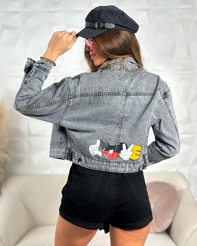 Royalfashion Women's denim jacket with lettering