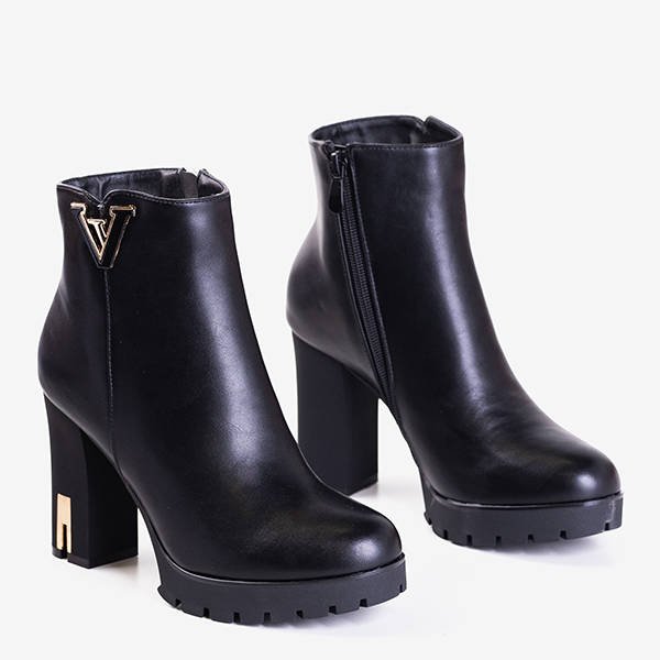 Black women's boots on a higher post Azuara - Footwear