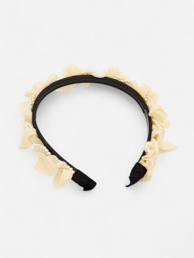 Royalfashion Headband with Ruching and Pearls