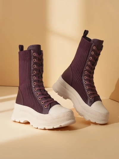 Royalfashion Women's high worker boots Fosilla