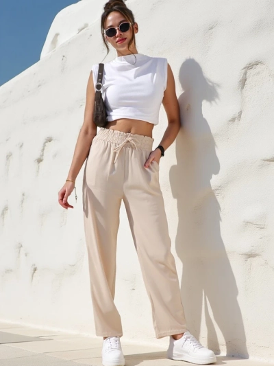 Royalfashion Vienkārši sieviešu auduma bikses