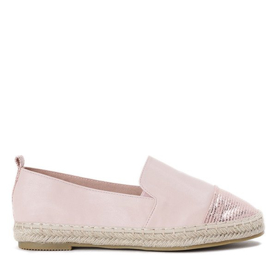 Różowe espadryle z ozdobnym noskiem Mackenzie - Obuwie