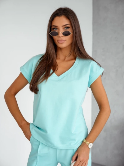 Royalfashion Women's cotton casual set with short sleeves