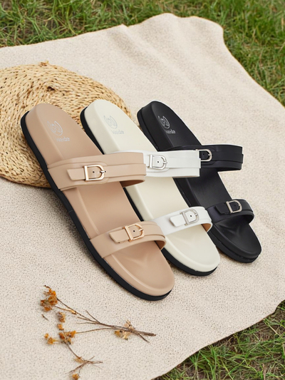 Royalfashion Женские шлепанцы из экокожи EcoTwins Slides