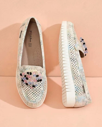 Royalfashion Женские ажурные мокасины из бисера Namis