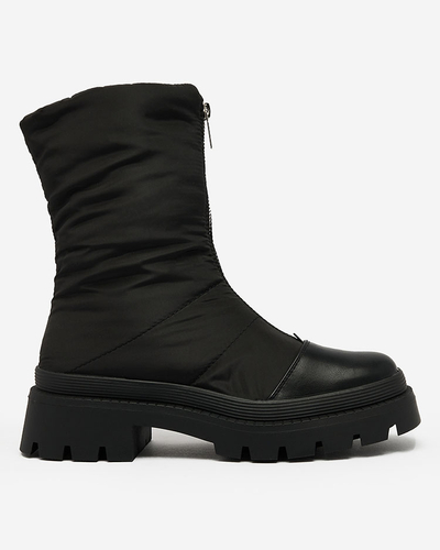 Royalfashion Women's flat heeled boots in black Tainve