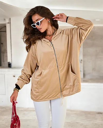 Royalfashion Женская толстовка с капюшоном без молнии