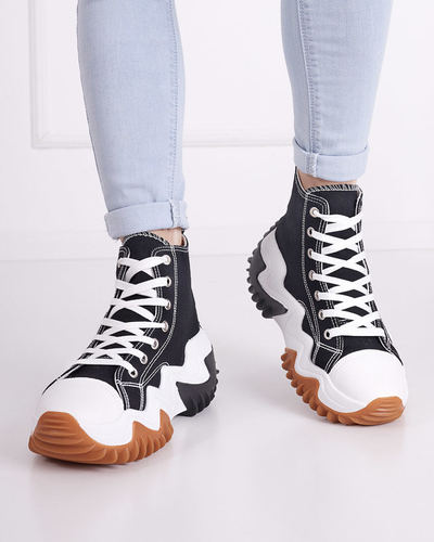 Black women's sports shoes a'la sneakers Oqapi - Footwear