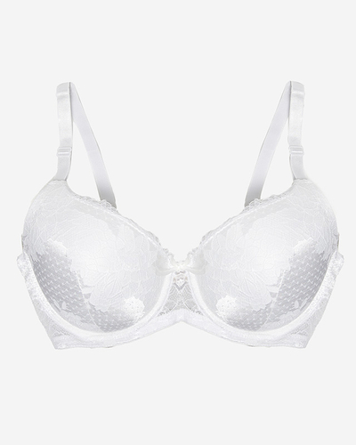 White bra with decorative lace - Underwear