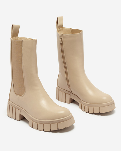 Women's beige high insulated boots Otika - Footwear