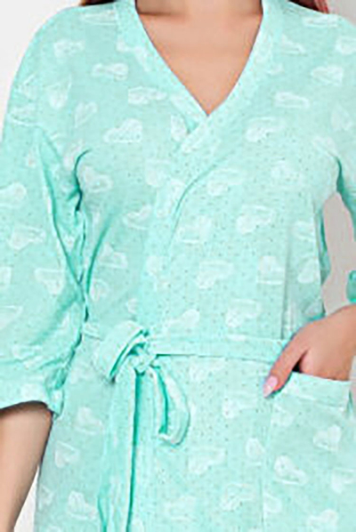 Royalfashion Женский хлопковый халат с сердечком