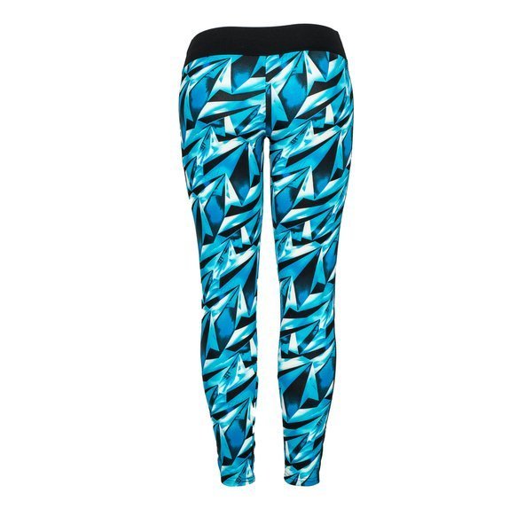 Blue leggings with a geometric pattern - Pants 1