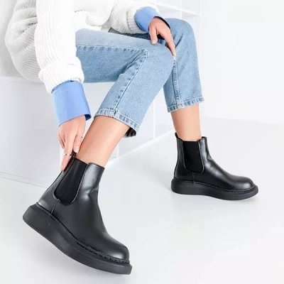 OUTLET Black women's boots on the Fabriano platform - Footwear