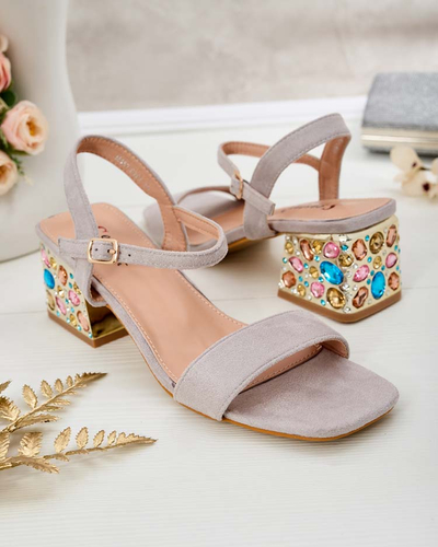Royalfashion Sieviešu sandales ar kristāliem Ohvare