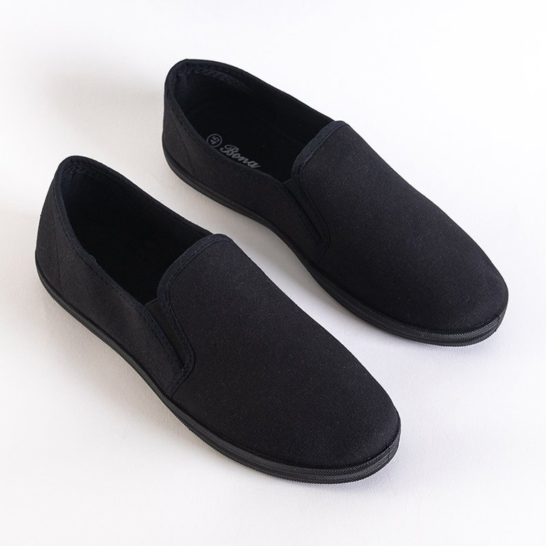 Black men's slip on sneakers Japlor- Footwear