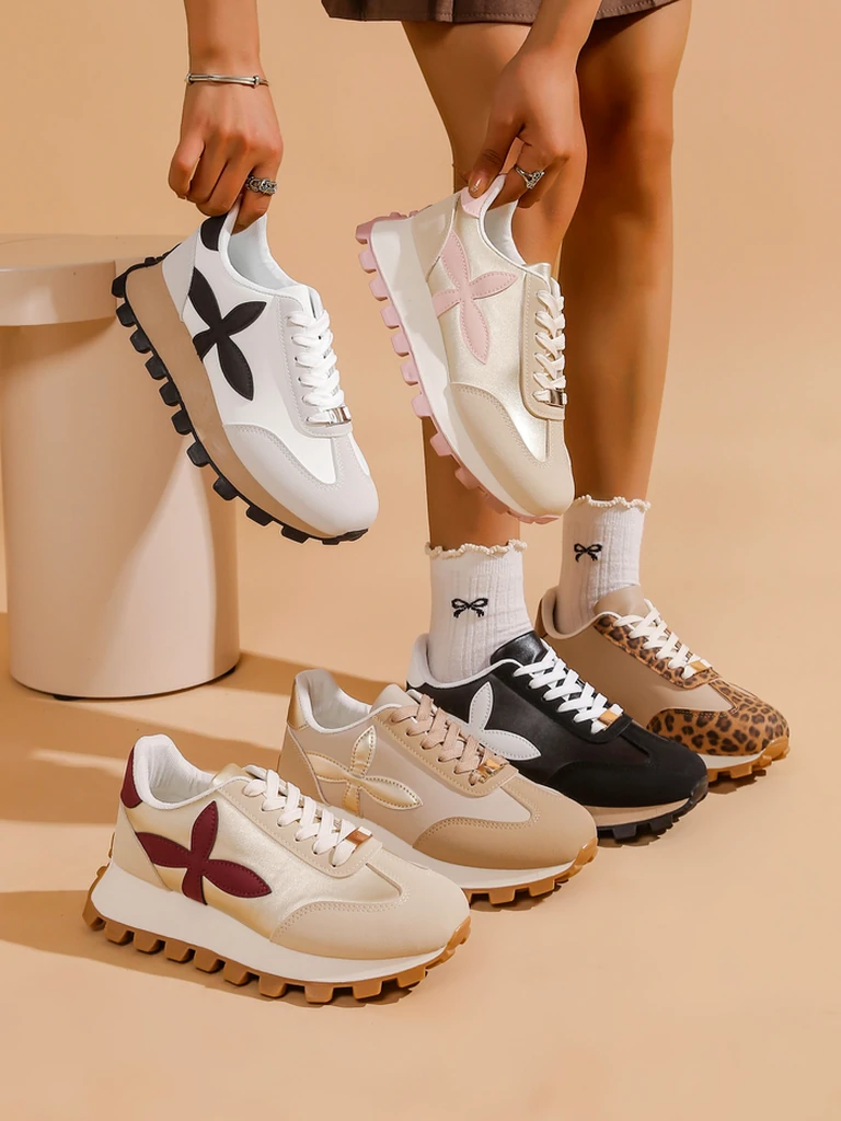 Royalfashion Sieviešu sporta kedas uz biezāka zole Aloqa