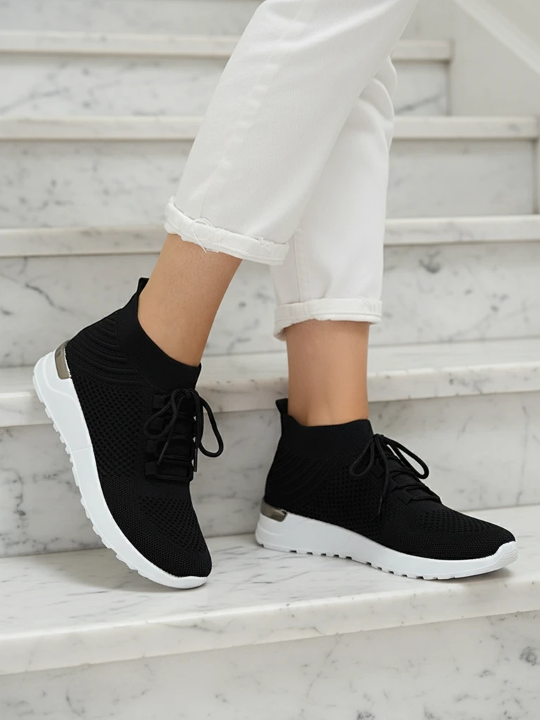 Nero Elegante Women's Sports Sneakers