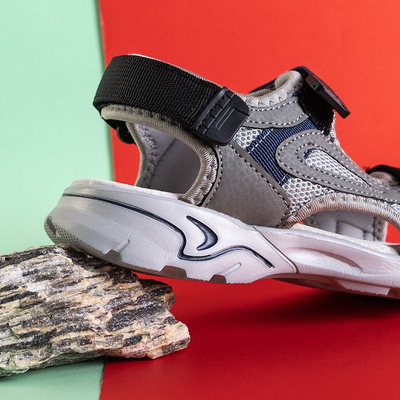 Gray boys 'Asitop velcro sandals - Footwear