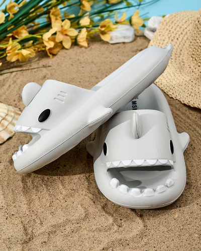 Royalfashion Women's rubber shark flip-flops