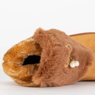 OUTLET Sieviešu kamieļu sniega zābaki ar dekoratīvu virsu Cioni- Shoes