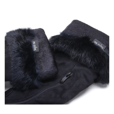 Czarne kozaki z futerkiem Happy Now - Obuwie