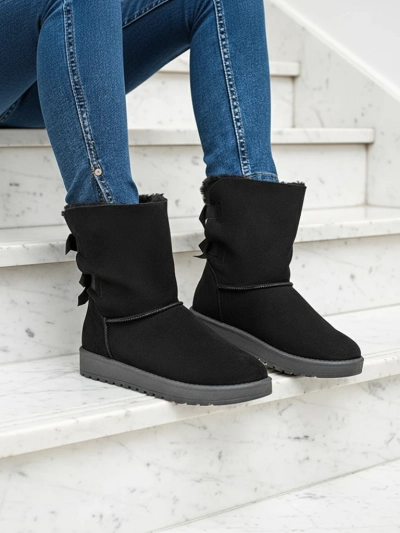 Stella flat-heeled suede eco-leather boots