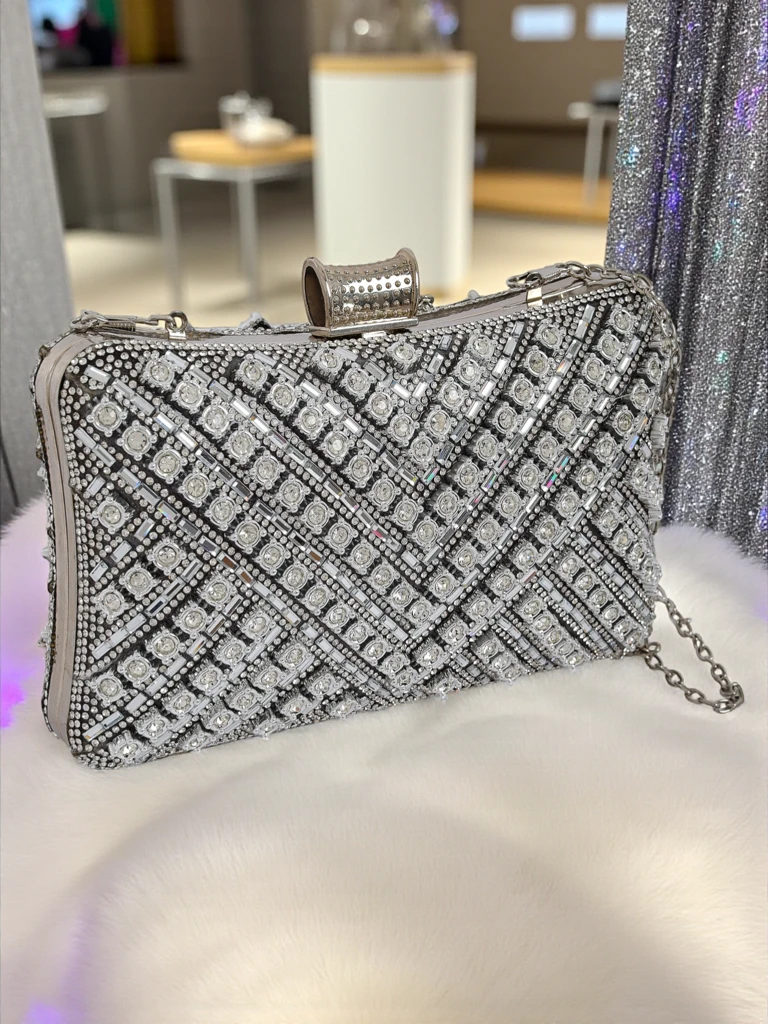 Royalfashion Women's Clutch Bag with Zircons Seraphine Glint