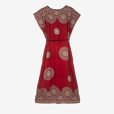Burgundy dress in the Egyptian style - Clothing 1