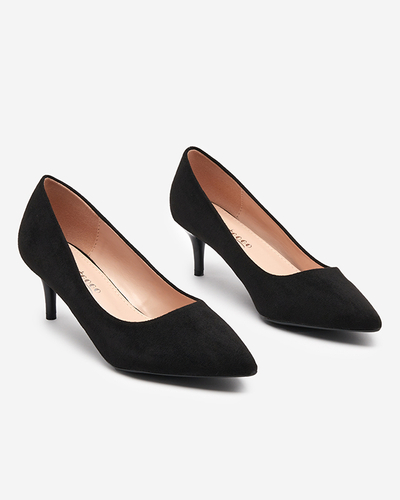 OUTLET Black women's pumps on a low heel Oia - Clothing