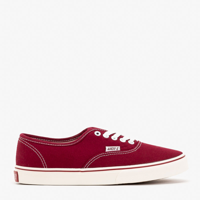 Maroon men's lace-up sneakers Okilet - Footwear
