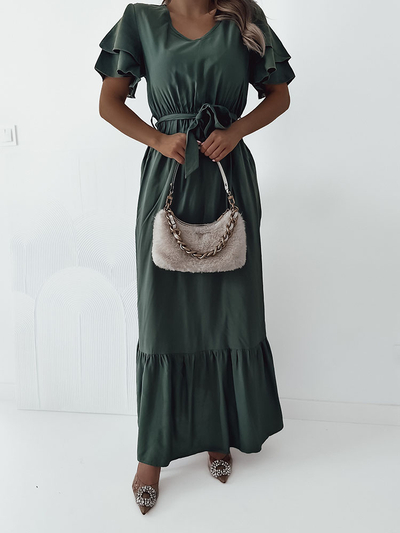 Royalfashion Sieviešu vienkārša midi kleita