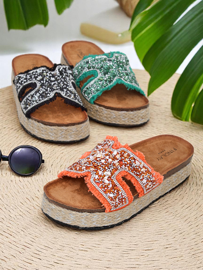 Royalfashion Women's sandals with Candy Candy decorations