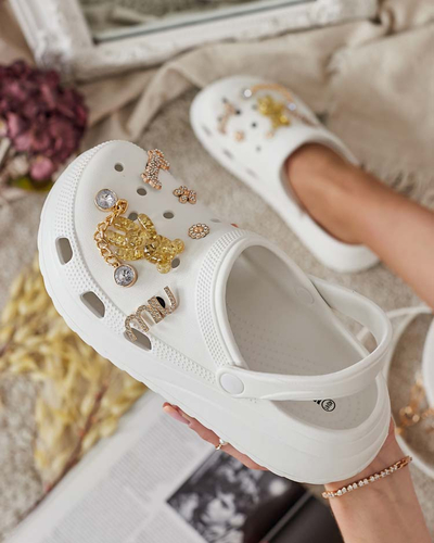 Royalfashion Sieviešu gumijas čības ar Fescas ornamentiem