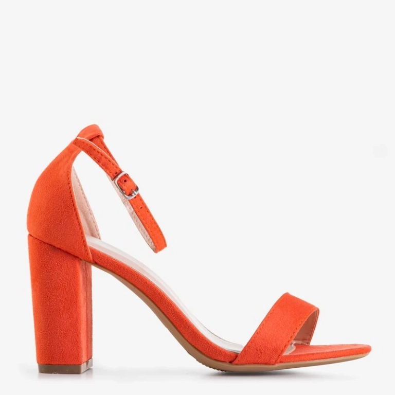 OUTLET Orange women's sandals on the Anniet post - Footwear
