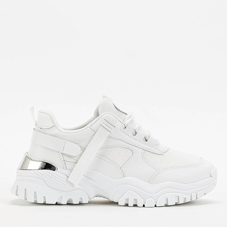 OUTLET Women's sports shoes sneakers in a shade of ecru Itega - Footwear