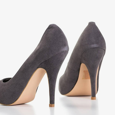 Gray pumps on a high heel Magnetik - Footwear