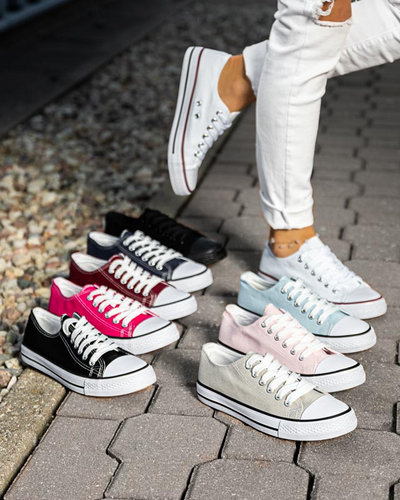 Women's white and green Noenoes sneakers - Footwear