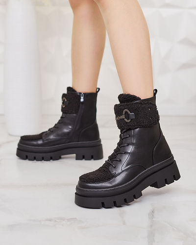 Royalfashion Women's boots with sheepskin Faeltone