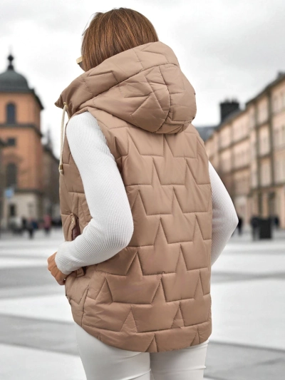 Pikowana kamizelka damska z kapturem Crimson Haze