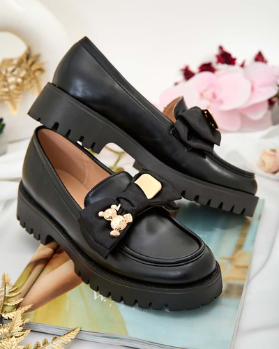 Royalfashion Women's moccasins with bow Mantarme